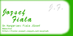 jozsef fiala business card