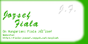 jozsef fiala business card